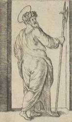 Saint Jude, Holding a Halberd in His Right Hand, from the Series 