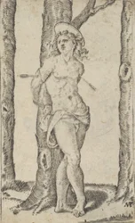 Saint Sebastian Tied to Tree Pierced with Arrows, from the Series 