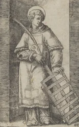 Saint Vincent, Left Hand Resting on a Grill, from the Series 