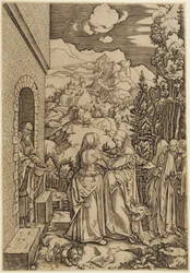 The Visitation, plate 8 from the Life of the Virgin