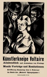 Poster for the Opening of the Cabaret Voltaire
