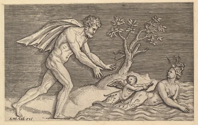 Speculum Romanae Magnificentiae: Naked Man Pursuing a Naiad