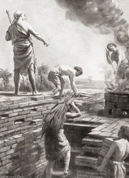 Building a Ziggurat, the Huge Pyramidal Temple Towers First Built in Sumerian City-States, from Hutchinson