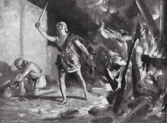 Elamites Burning and Pillaging a Babylonian Village