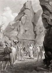 The Celebration of a Springtime Festival with a Cult Dance to Worship the Hittite Mother Goddess, from Hutchinson