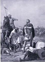 Capture of the emperor Romanus Diogenes by Alp Arslan in 1071 AD