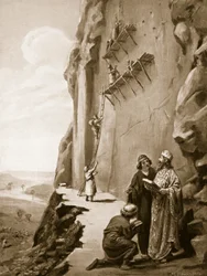 Darius Superintending His Inscription at Behistun, illustration from 