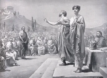 Pericles Pleading for Aspasia, illustration from 