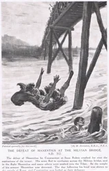 The defeat of Maxentius at Milvian Bridge 312 AD