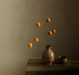 Modern Still Life Floating Spheres
