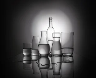 Elegant Glassware Reflections