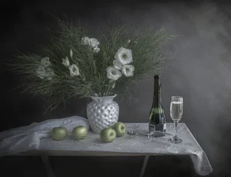 Flowers and Champagne
