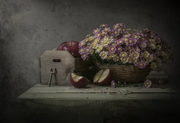 Moody Flowers and Apples