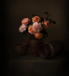 Moody Rose Still Life