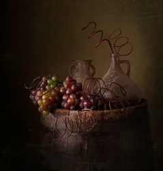 Rustic Wine Still Life