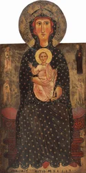 Madonna and Child Enthroned with Four Saints