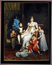 Queen Caroline Murat & Her Four Children