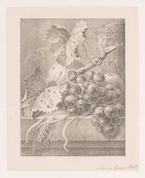Still Life with Fruits and Decorated Pot