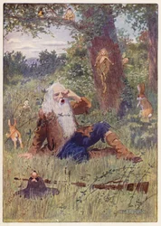 Illustration for the Story of Rip Van Winkle