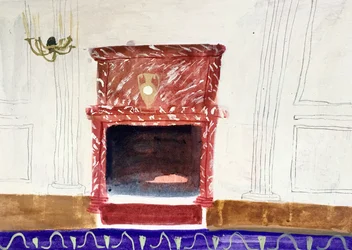Interior with Red Chimney, 2018