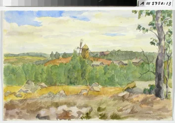 Landscape Study with Windmill