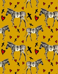Zebra Love, Ochre, 2020