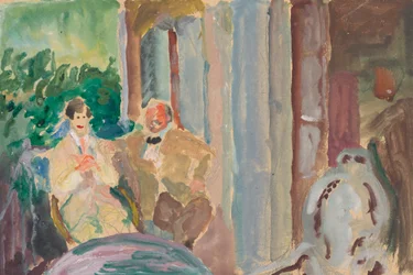 Sacharoff and Jawlensky on the Balcony in St. Prex at Lake Geneva