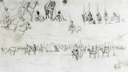 Landscape with Spanish military and Moors
