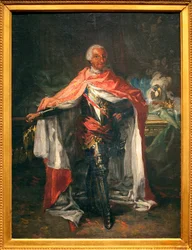 Portrait of Charles III of Spain (1716-1788) - Painting by Mariano Salvador Maella (1739-1819), Oil on Canvas, Sketch, Spanish Art