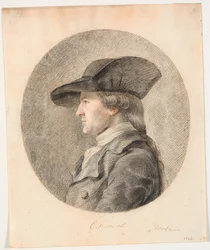 Portrait of J.F. Clemens. Profile to the Left