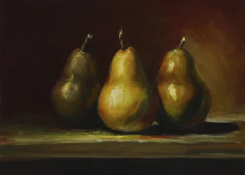 Glowing Still Life Pears