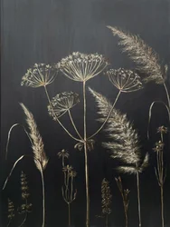 Golden Botanical Silhouettes