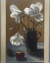 Rustic Magnolia Still Life