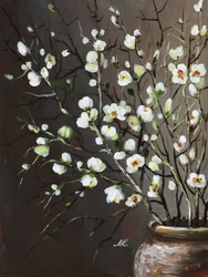 White Blossoms in Vase