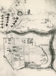 Map of Jerusalem, from Book of Secrets of Faithful of Cross (Liber Secretorum Fidelium Crucis)