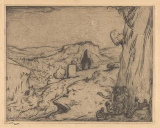 View of an Eastern City in a Valley