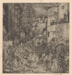 The Multitude Filled the Streets with Solemn Joy