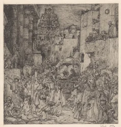 The Multitude Filled the Streets with Solemn Joy
