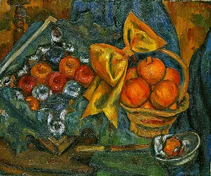Basket of pomegranates