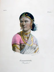 Female dancer bayadere, 1828