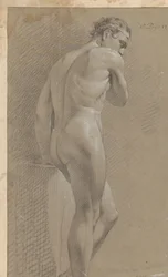Standing Male Nude, Seen from the Back (1st prize 1770)