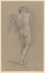 Standing Male Nude, Seen from the Back (2nd Prize 1766)