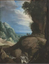 Italian Mountain Landscape with Shepherds