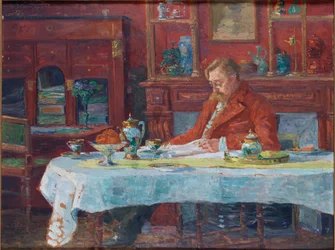 Émile Verhaeren at the Table