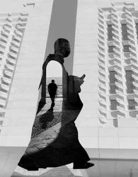 Modern Monk Silhouette