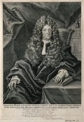 Johannes Bohn. Line engraving by M. Bernigeroth.