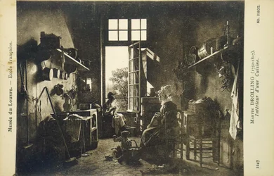 Interior of a kitchen, early 20th century