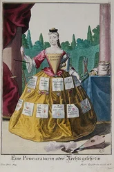 A Woman Prosecutor, c.1735