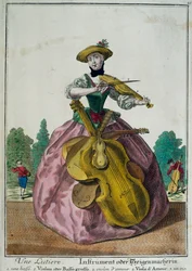 Lutist with Viola, Cello and Violin, by Martin Engelbrecht