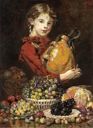Monarosa, Daughter of the Painter, as a Fruit Seller